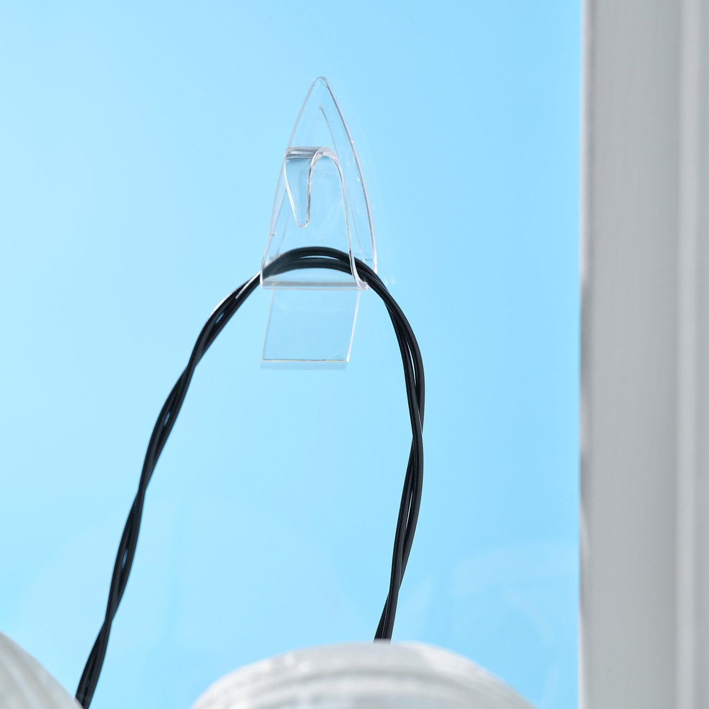NÄSBJÖRN hook, self-adhesive, transparent, 2x3.5x1.5 cm, 4 pack