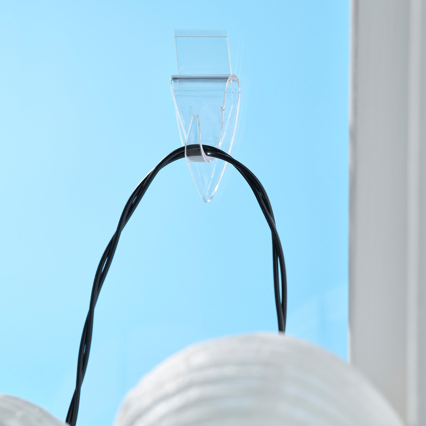 NÄSBJÖRN hook, self-adhesive, transparent, 2x3.5x1.5 cm, 4 pack