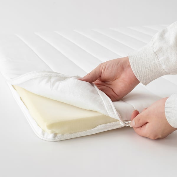NÄSFJÄLLET mattress pad, white, 140x200 cm
