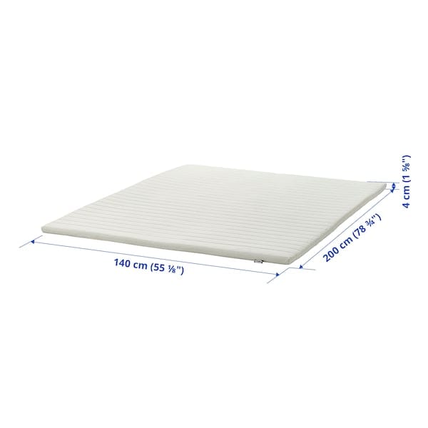 Ikea NÄSFJÄLLET - Topper, bianco,140x200 cm
