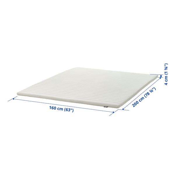 NÄSFJÄLLET mattress pad, white, 160x200 cm