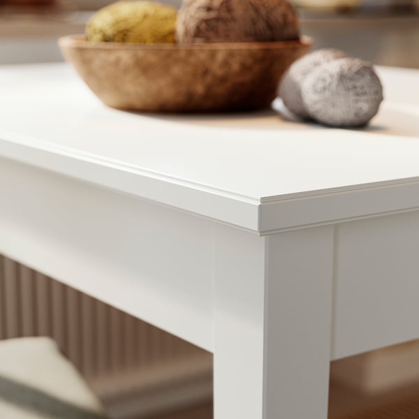 NÄSINGE / NÄSINGE - Table and 2 chairs, white/white Tibbleby beige-grey,80x60 cm