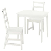 NÄSINGE / NORDVIKEN table and 2 chairs, white/white, 80x60 cm