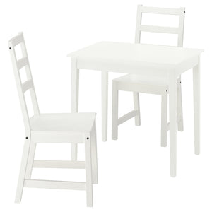 NÄSINGE / NORDVIKEN table and 2 chairs, white/white, 80x60 cm