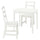 NÄSINGE / NORDVIKEN table and 2 chairs, white/white, 80x60 cm