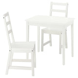 NÄSINGE / NORDVIKEN table and 2 chairs, white/white, 80x60 cm