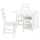 NÄSINGE / NORDVIKEN table and 2 chairs, gateleg table white/white, 48/104/159x85 cm