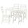 NÄSINGE / NORDVIKEN - NÄSINGE / NORDVIKEN Table and 4 chairs, white/white, 130x80 cm