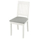 NÄSINGE chair, white/Tibbleby beige-grey, 42x90x54 cm