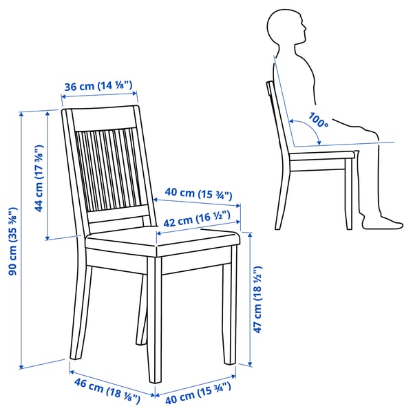 NÄSINGE chair, white/Tibbleby beige-grey, 42x90x54 cm