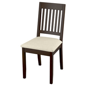 NÄSINGE chair, dark brown stained/Kilanda light beige, 42x90x54 cm