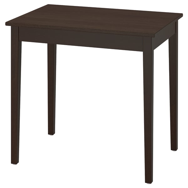 NÄSINGE table, dark brown stained/beech veneer, 80x60 cm