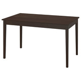NÄSINGE table, dark brown stained/beech veneer, 130x80 cm