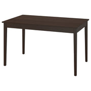 NÄSINGE table, dark brown stained/beech veneer, 130x80 cm