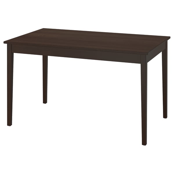 NÄSINGE table, dark brown stained/beech veneer, 130x80 cm