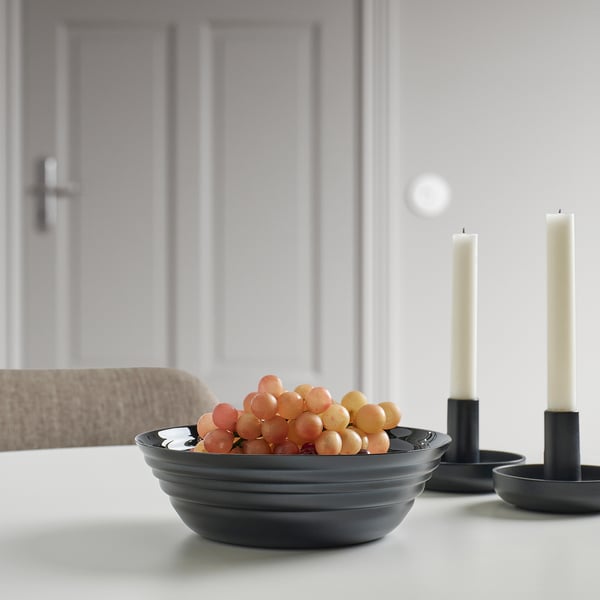 NÄTBARB - NÄTBARB Serving bowl, black, 22 cm