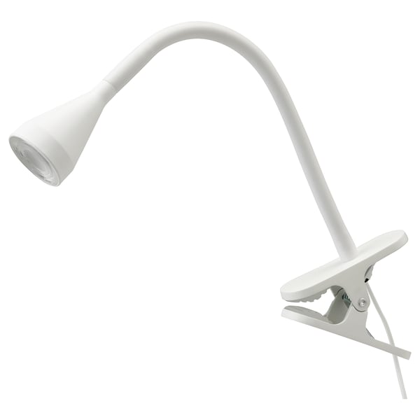 NÄVLINGE LED clamp spotlight, white, 34 cm