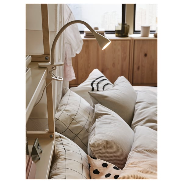 NÄVLINGE LED clamp spotlight, white, 34 cm