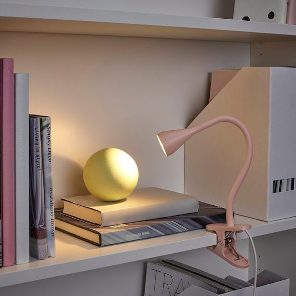 Ikea NÄVLINGE LED filler with clamp - pale pink ,