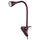 NÄVLINGE LED clamp spotlight, dark red, 34 cm