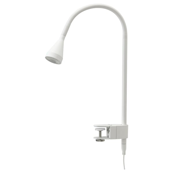 NÄVLINGE LED wall/clamp spotlight, white, 63 cm