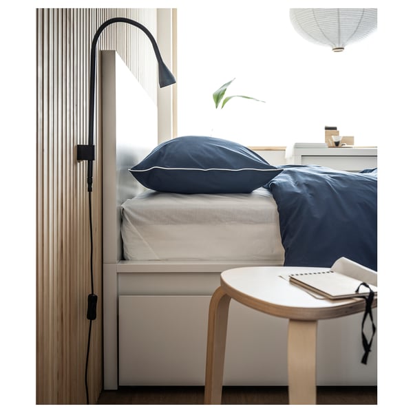 NÄVLINGE LED wall/clamp spotlight, black, 63 cm