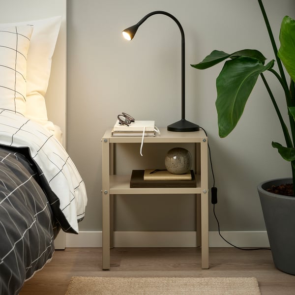 NÄVLINGE LED work lamp, black, 66 cm