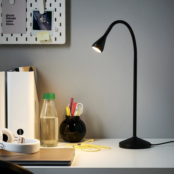 NÄVLINGE LED work lamp, black, 5 cm