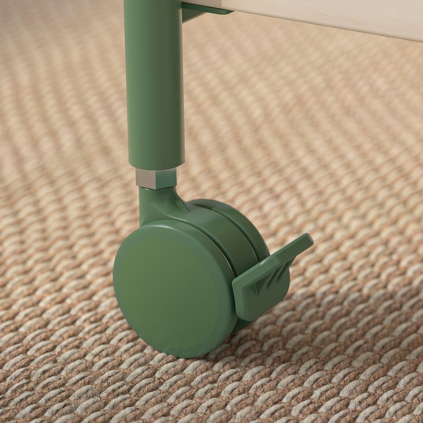 NÅLMAKARE cabinet on castors, dark green/metal, 79x44x88 cm