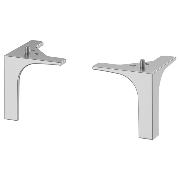 NANNARP leg, aluminium, 100 mmx100 mmx100 mm cm, 2 pack