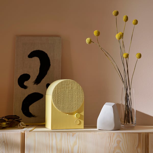 NATTBAD Bluetooth speaker, yellow, 2 mx12.3 cm