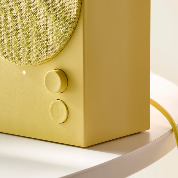 NATTBAD Bluetooth speaker, yellow, 12x18x9 cm