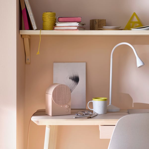 NATTBAD Bluetooth speaker, pink, 12x18x9 cm
