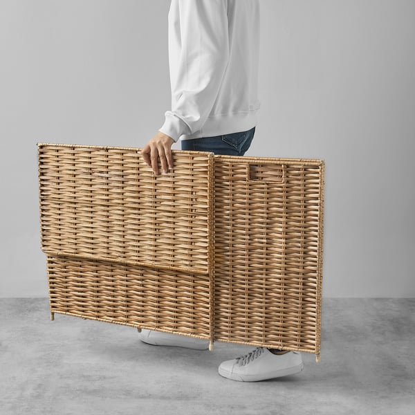 NATTGIBBA - Laundry basket, willow/handmade, 100 l