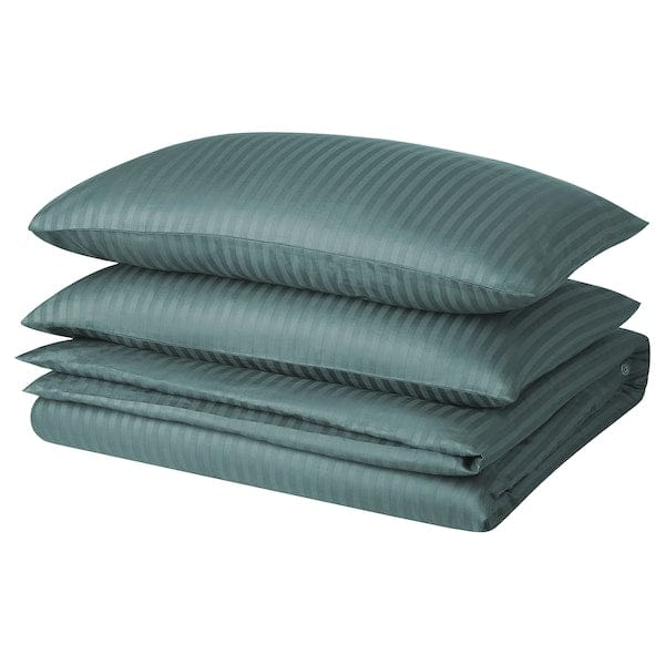 Ikea NATTJASMIN - Duvet cover and 2 pillowcases, teal,240x220/50x80 cm