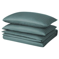 NATTJASMIN duvet cover and 2 pillowcases, blue-green, 240x220/50x80 cm