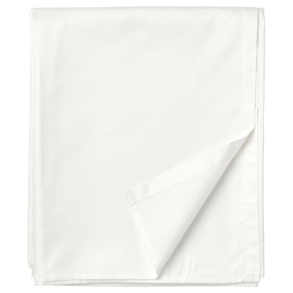 NATTJASMIN flat sheet, white, 240x260 cm