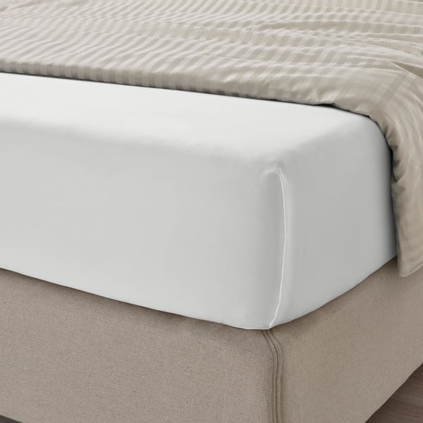 NATTJASMIN flat sheet, white, 240x260 cm