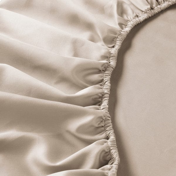 Ikea NATTJASMIN - Fitted sheet, light beige , 90x200 cm