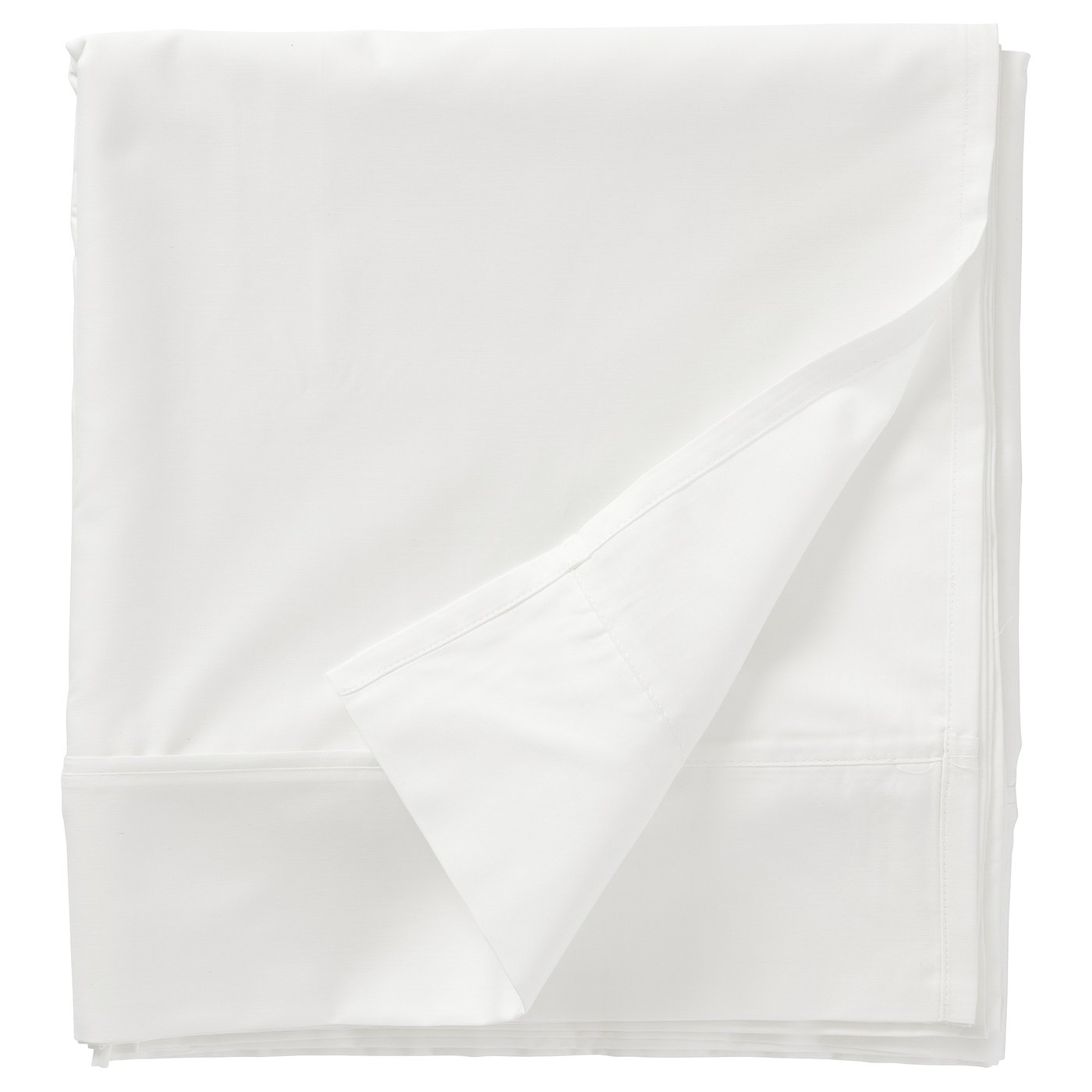 NATTJASMIN flat sheet with top hem, white, 240x260 cm