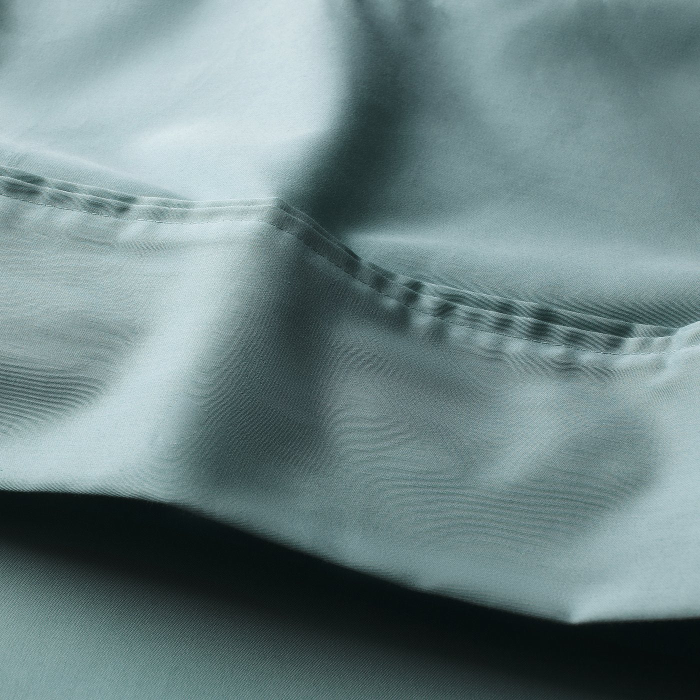 NATTJASMIN flat sheet with top hem, blue-green, 240x260 cm
