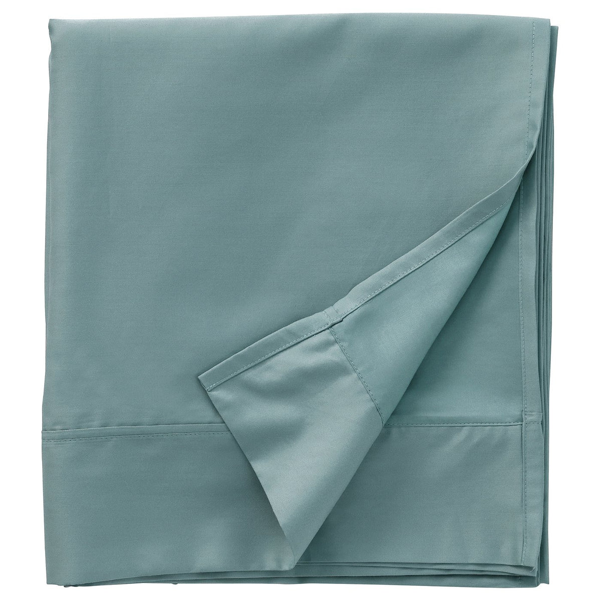 NATTJASMIN flat sheet with top hem, blue-green, 150x260 cm