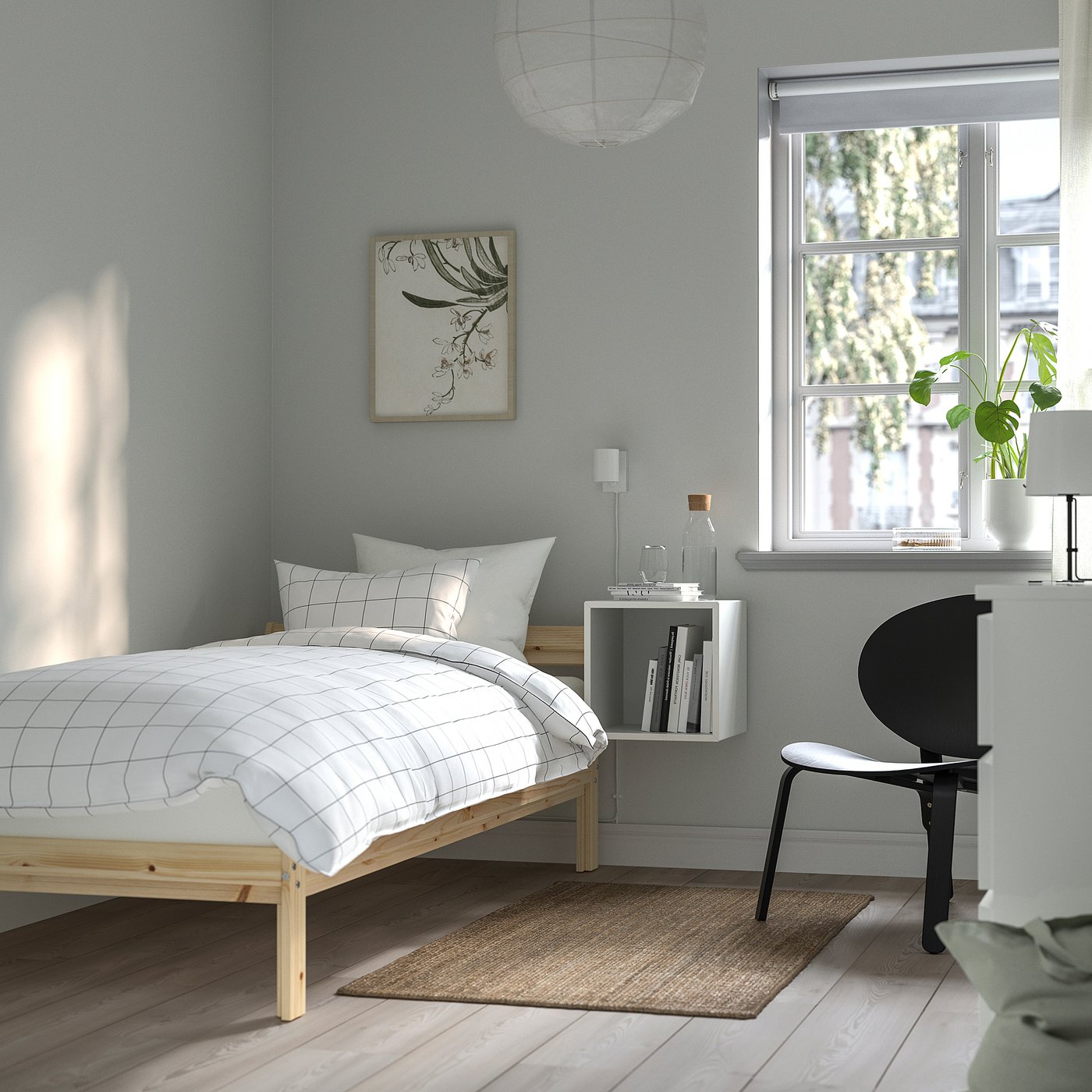 NEIDEN bed frame, pine/Lillhällan, 90x200 cm