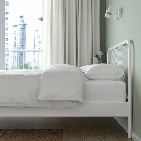 NESTTUN Bed structure - white/Luröy 160x200 cm , 160x200 cm