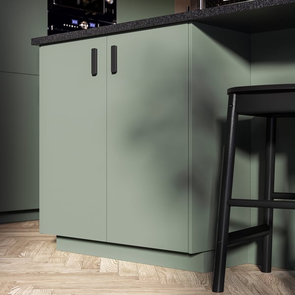 NICKEBO door, matt grey-green, 40x80 cm