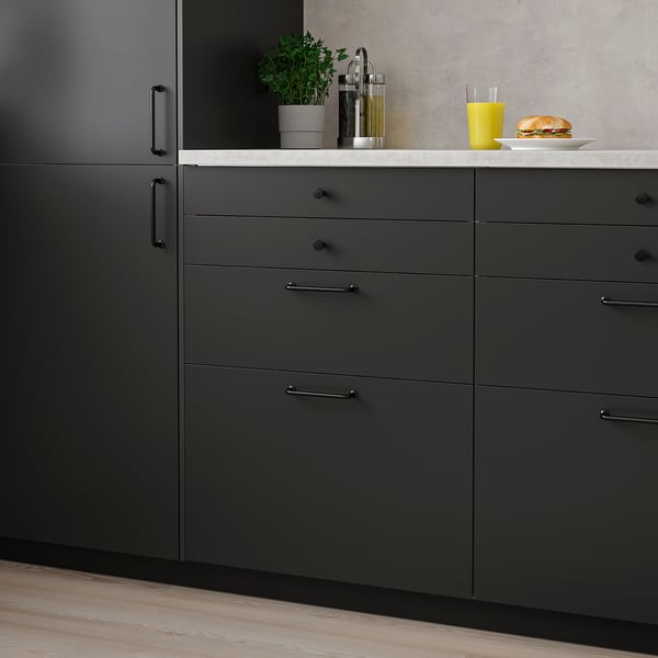 NICKEBO drawer front, matt anthracite, 80x10 cm, 2 pack