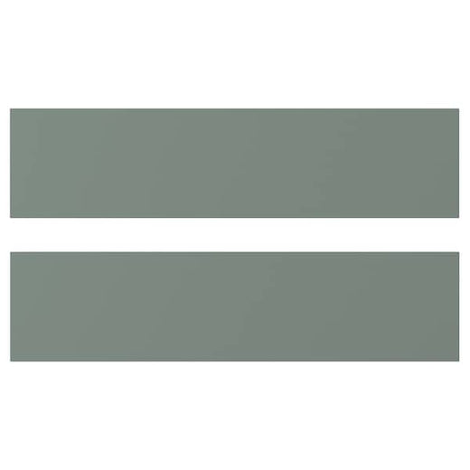 NICKEBO drawer front, matt grey-green, 40x10 cm, 2 pack