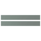 NICKEBO drawer front, matt grey-green, 80x10 cm, 2 pack