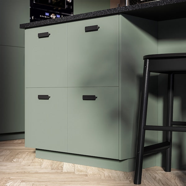 NICKEBO - Drawer front, matt grey-green, 40x10 cm