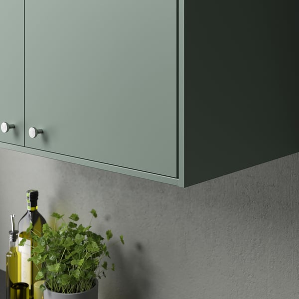 NICKEBO deco strip, matt grey-green, 221x1 cm